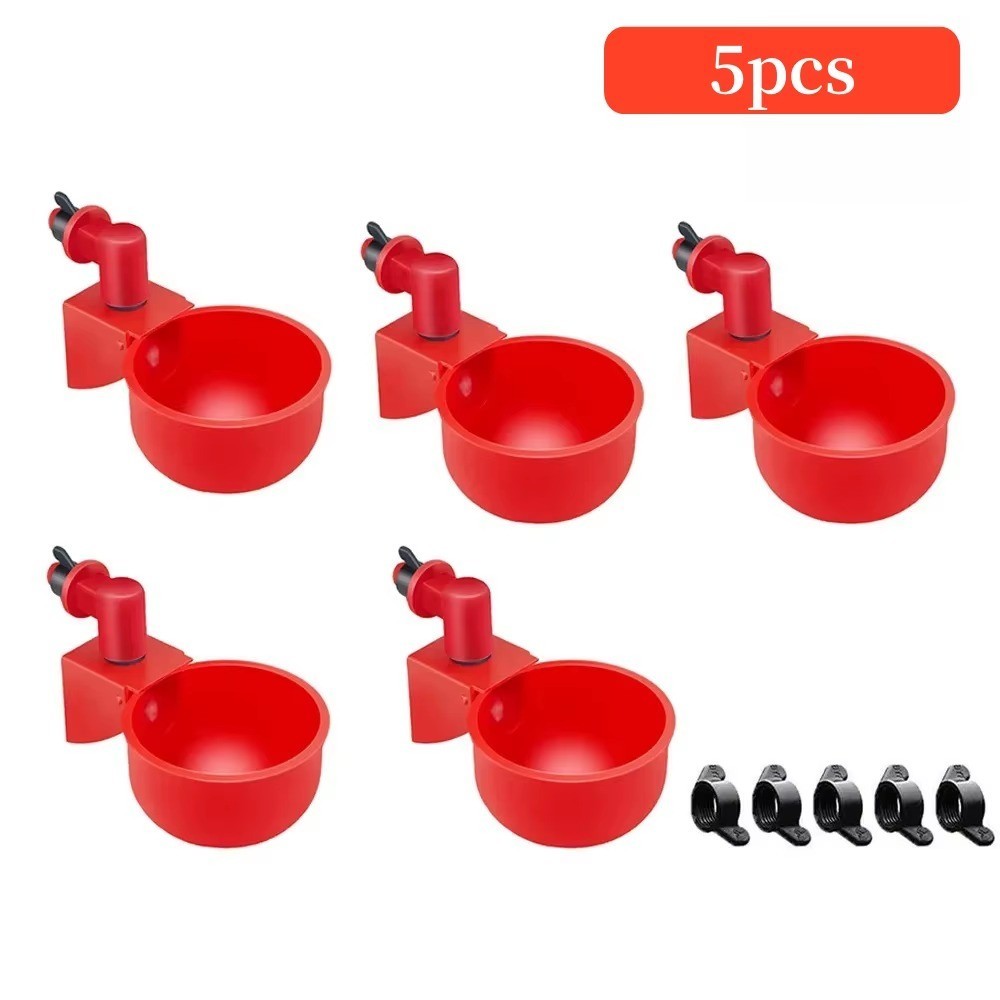 Poultry Water Drinking Cups Chicken Hen Plastic Automatic Drinker Feeder