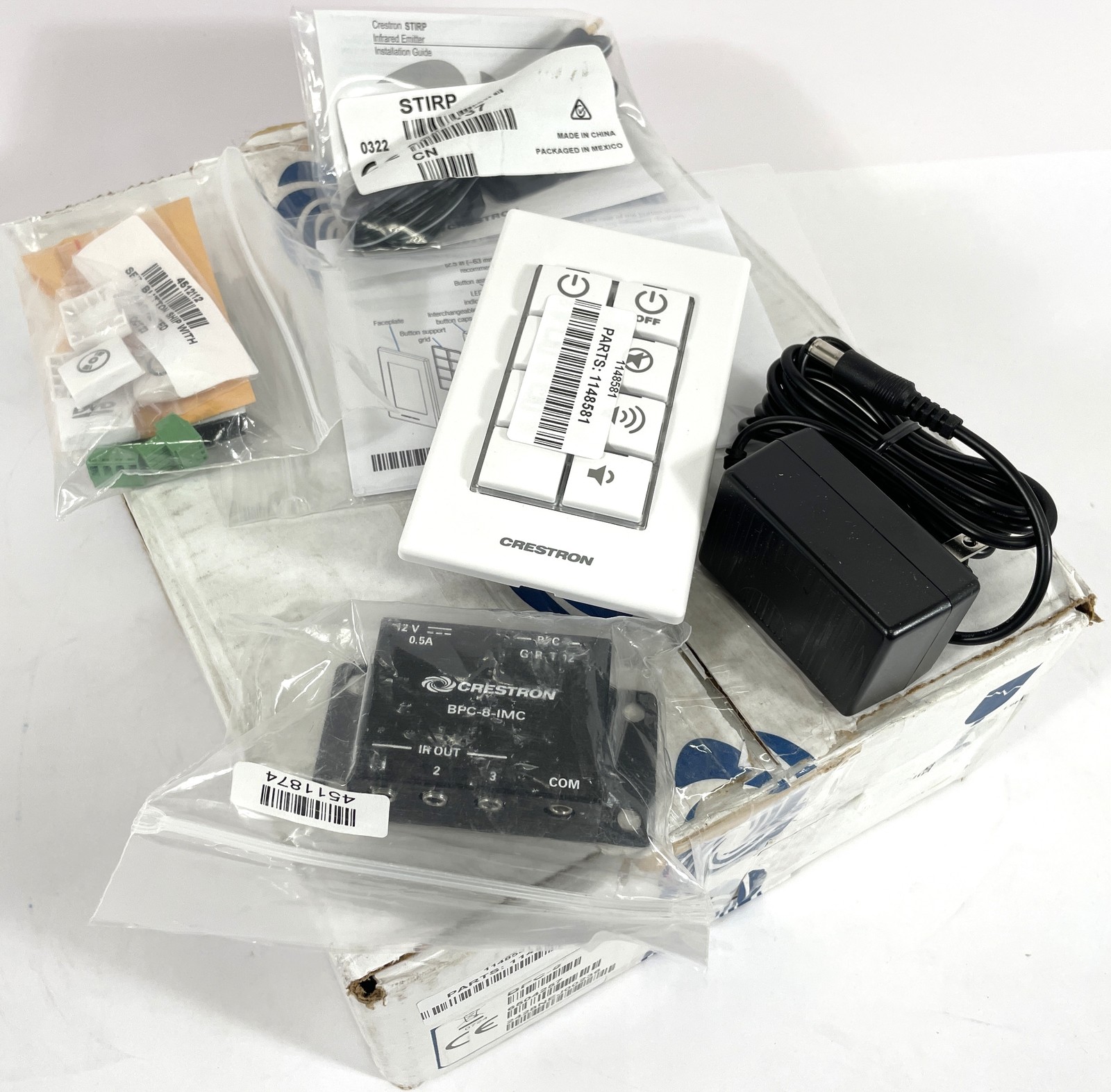 Open Box Crestron BPC-8 Basic Presentation Controller Button Panel System