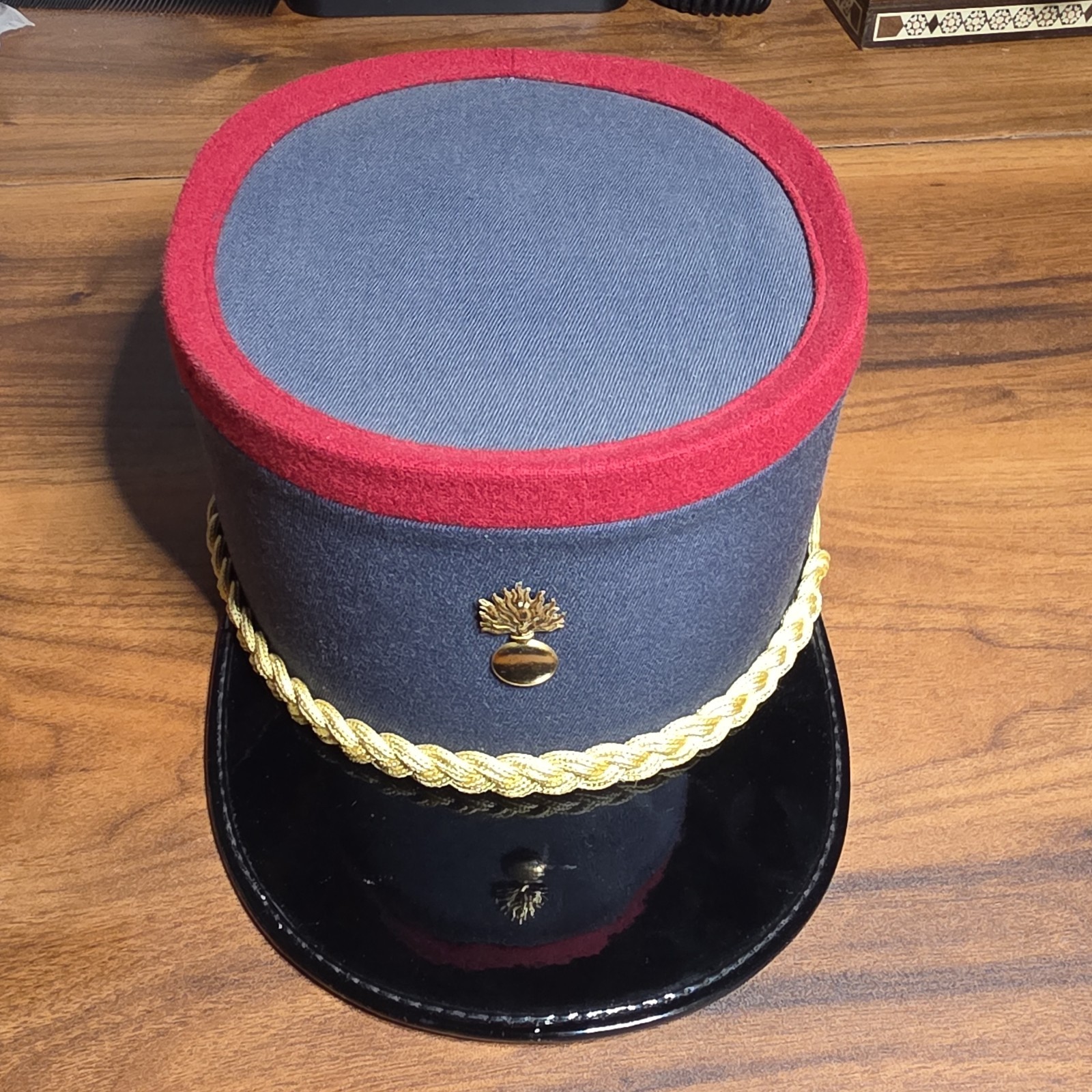 Krema Swiss Police Chief Kepi Hat Blue Red Gold Size 54 1/2 Switzerland