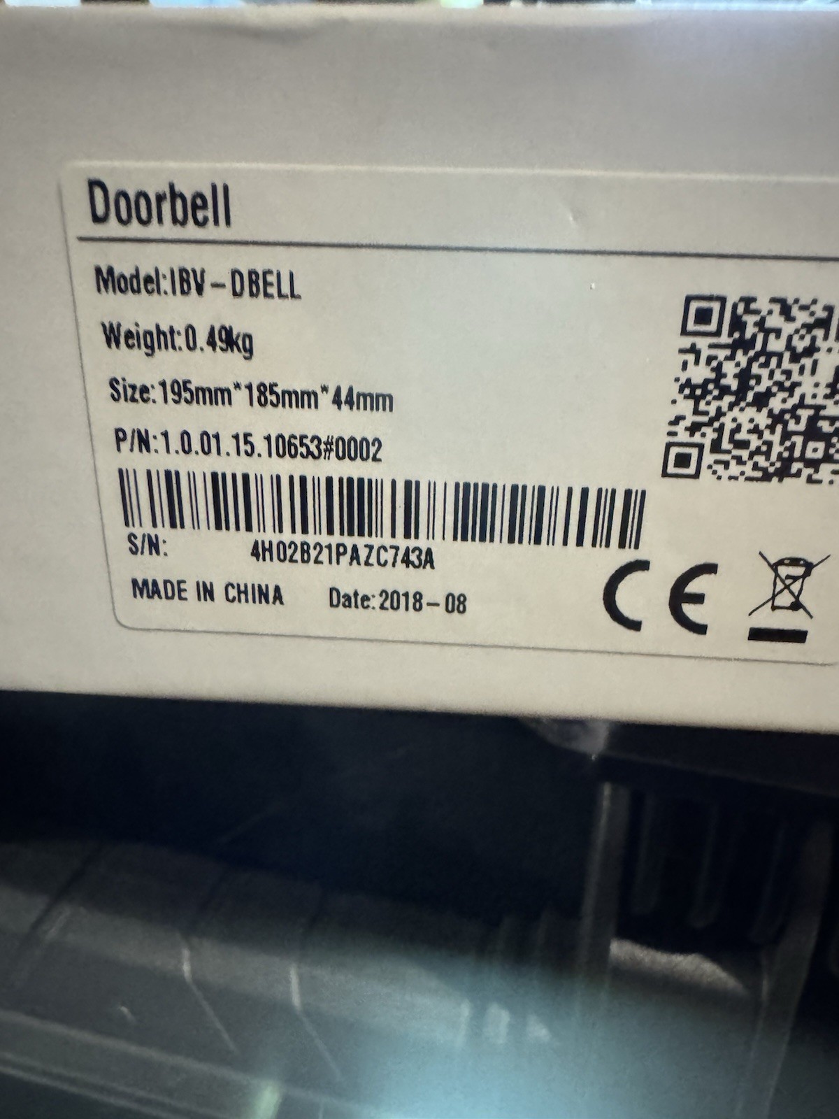 Napcop Ibridge Video Doorbell IBV-DBELL