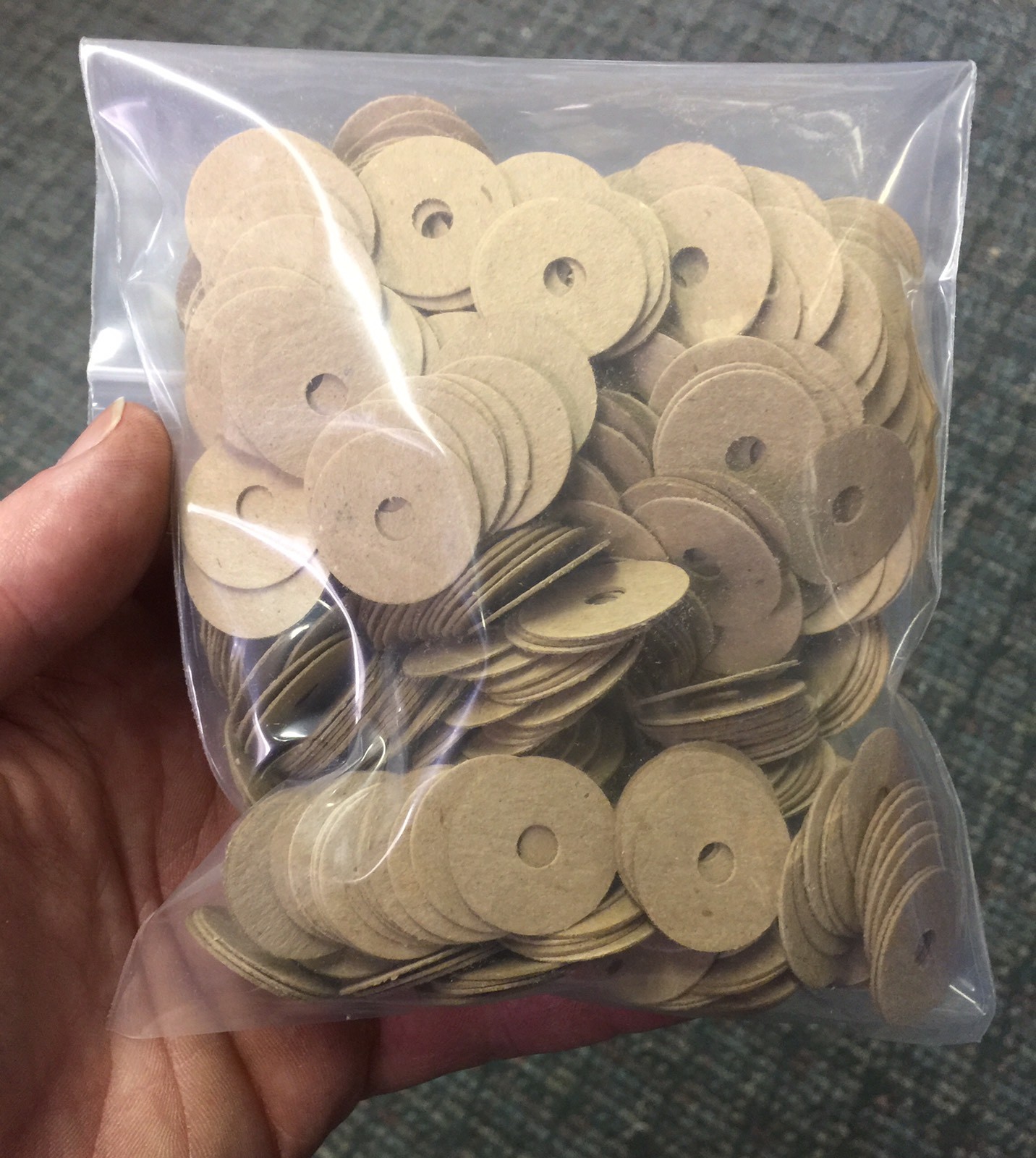 1000 Front Rail Punchings for setting Key Dip/Piano Keys, .025" thick