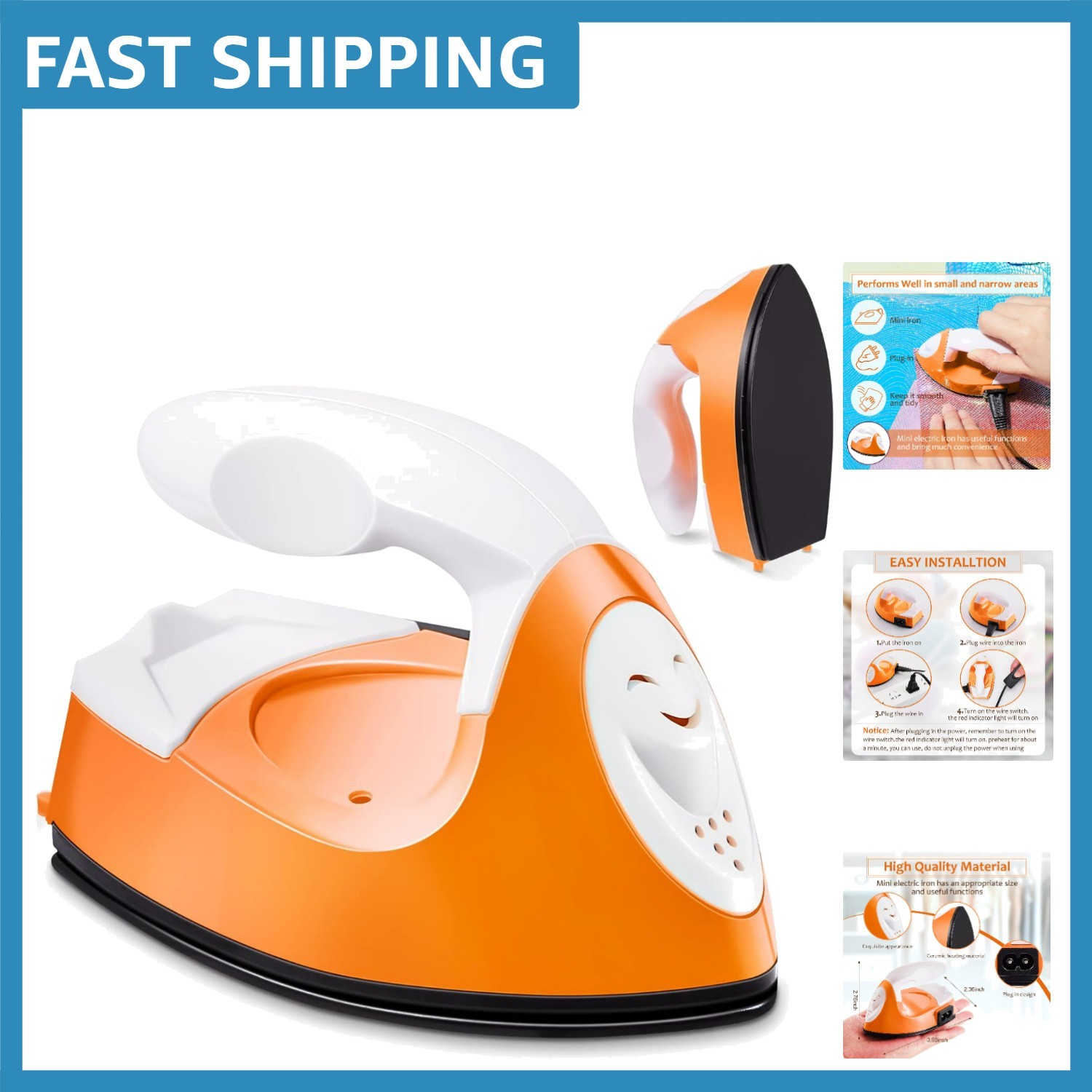 Mini Flatiron with Charging Base - Essential for DIY Crafts & Heat Transfer