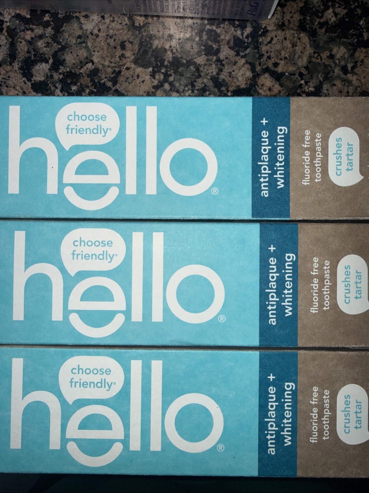 Lot Of 3: Hello Antiplaque Whitening Fluoride Free Toothpaste 4.7 oz