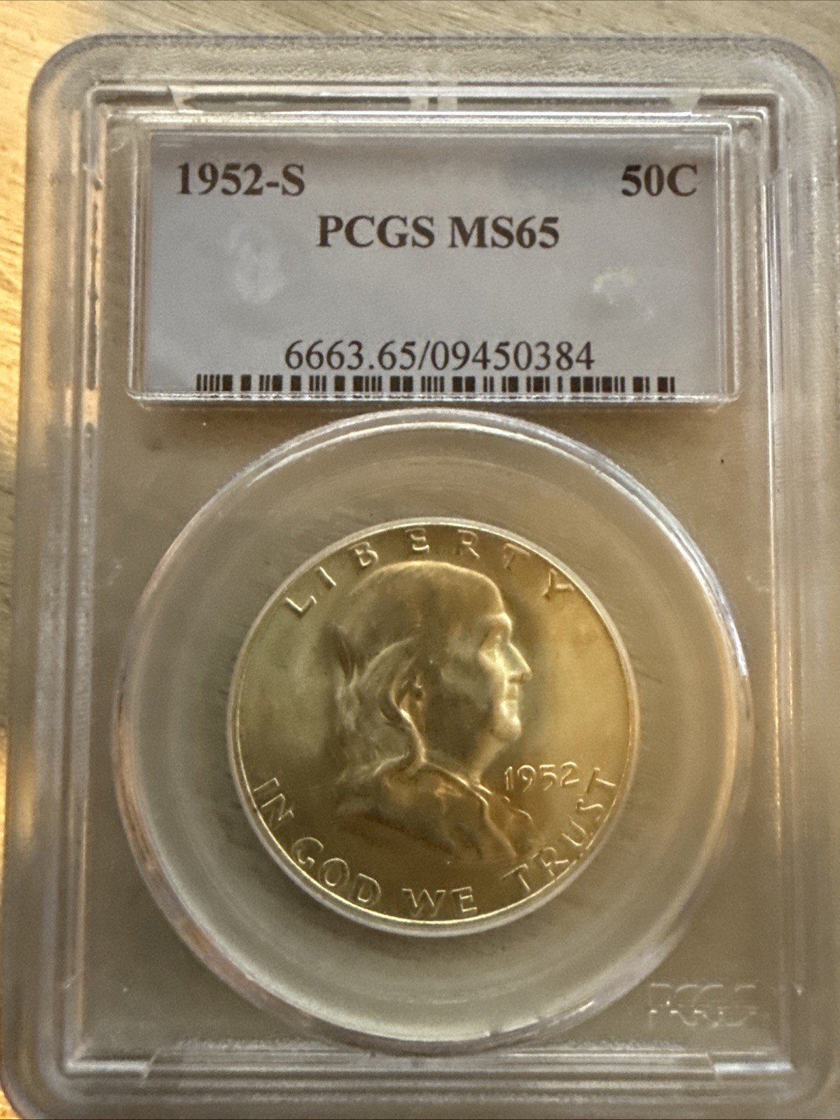 1952-S Franklin Half Dollar MS65 PCGS