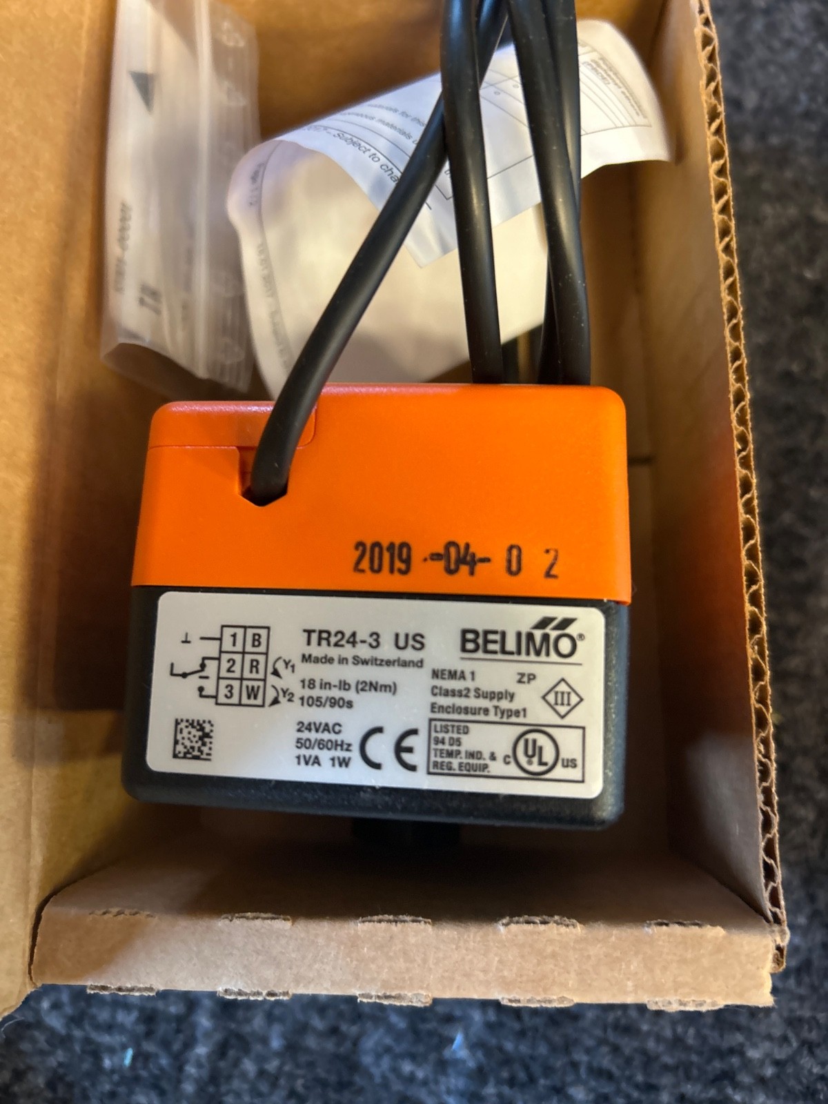 Belimo TR24-3 US VALVE ACTUATOR,NON-SPRING,24V,MODULATING - TR24-3