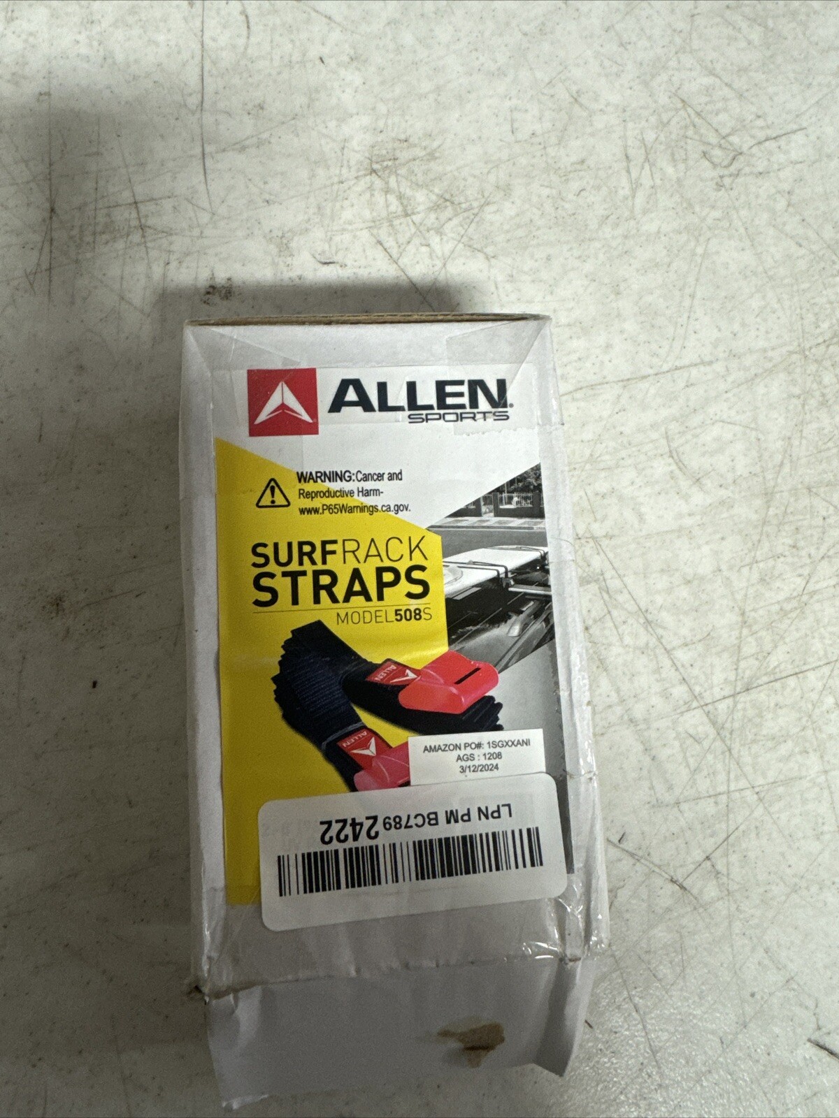 1 Pair Allen Sports 508S 8Ft Polyester Cargo Surf rack Straps Padded Buckles