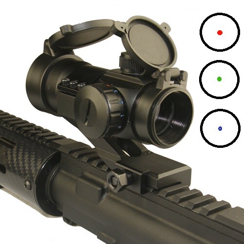 Red Green Blue Dot Illuminated Cantilever Mount Dot Sight Black Anodized