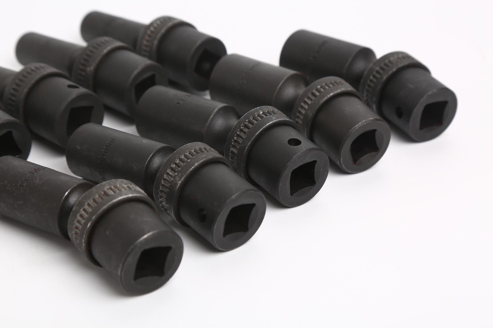 10 Pc 1/2 Inch Drive 6 Point Deep Universal Impact Socket Set Metric Size