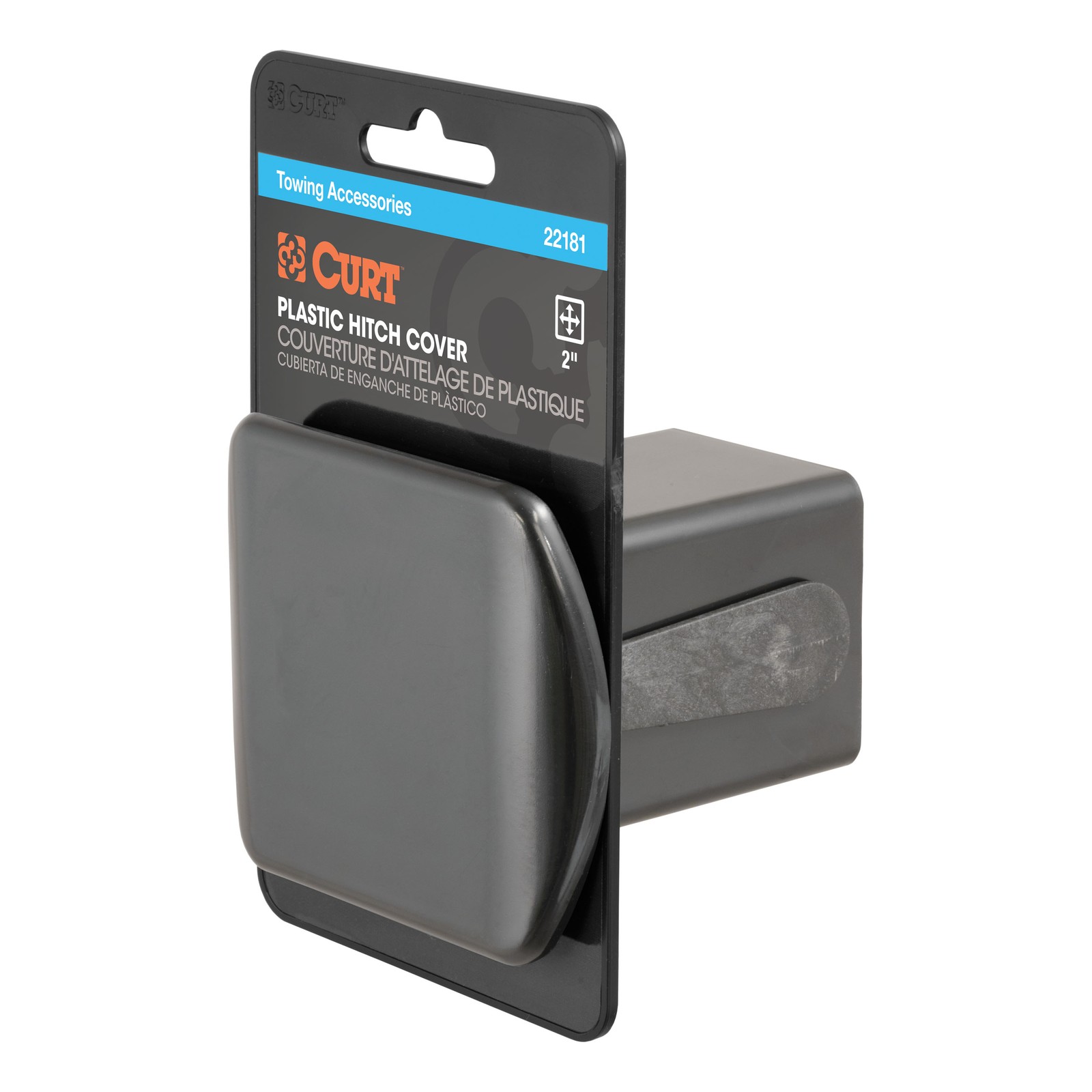 Curt-2" Black Plastic Hitch Tube Cover (Packaged)