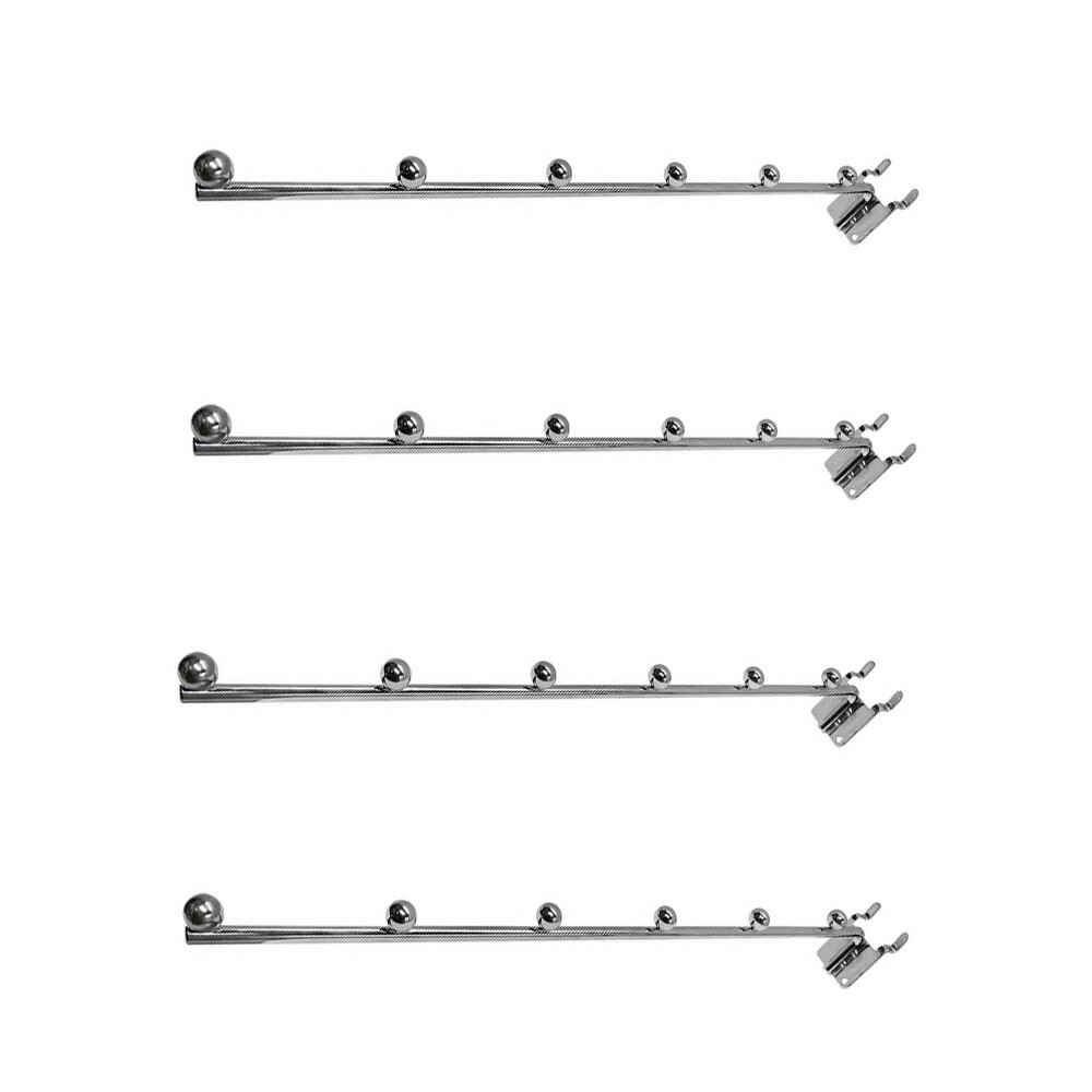 Chrome Pegboard 6 Ball Waterfall Hanging Fixture Display 14 Inch Long 4PC