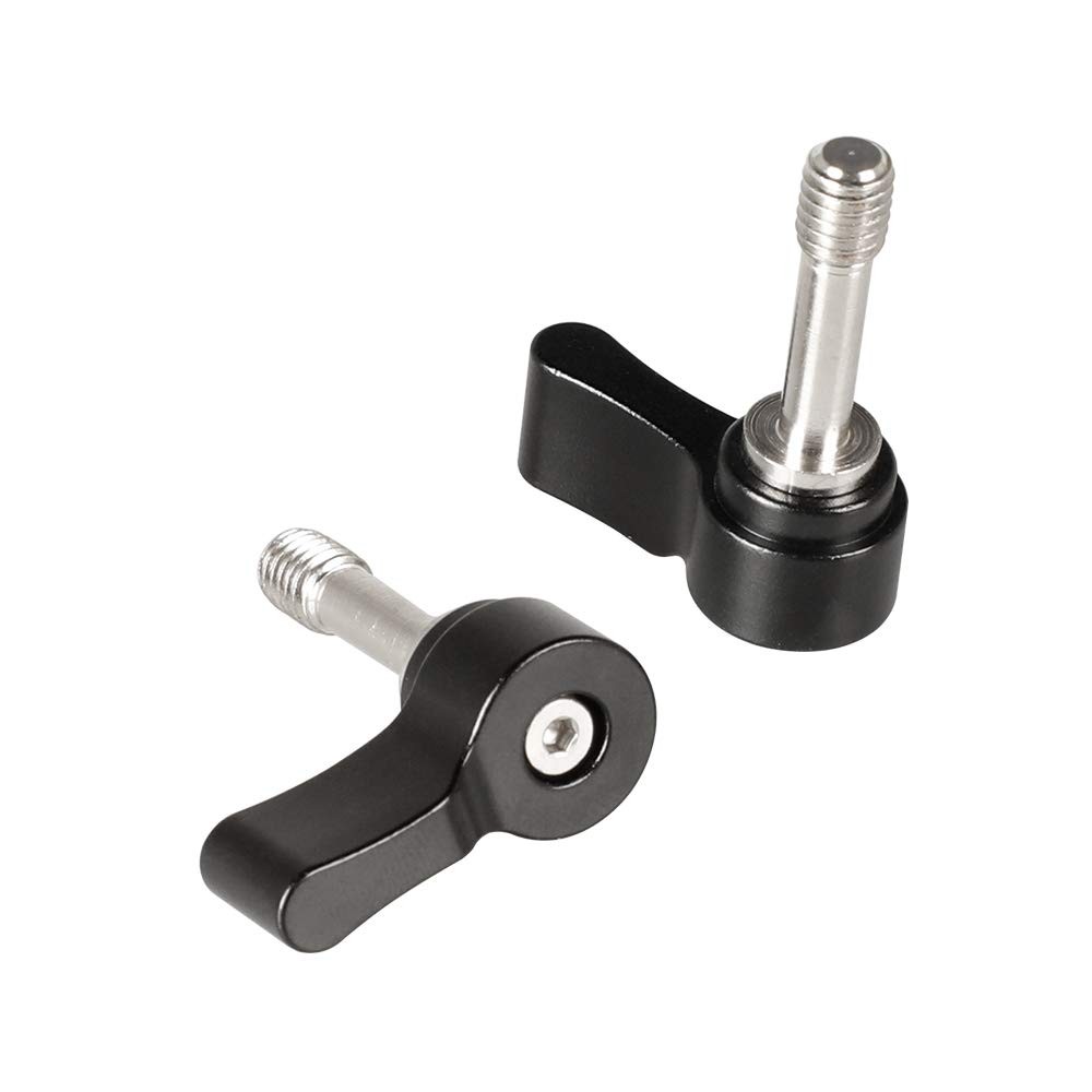 M6 Ratchet Wingnut Assembly Knob Black A Pair - 2159