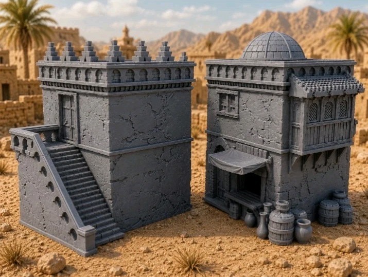Korshadir Building 1V1 -32mm -RPG -Pathfinder -Baron's War -D&D -Fantasy Terrain