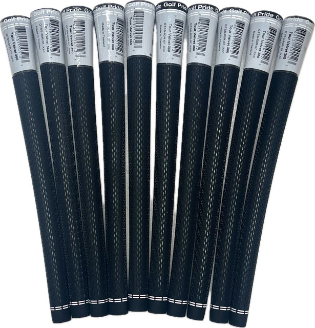 Golf Pride Tour Velvet 360 Standard Grip (BLACK) (SET OF 10)