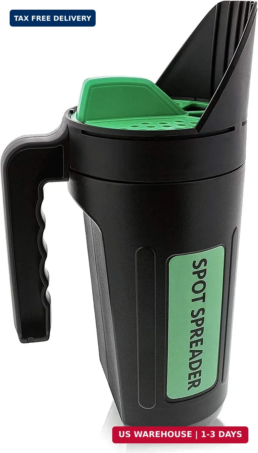 Hand Spreader Shaker for Seed, Salt, De-Icer, Ice Melt, Earth Food and Fertilize