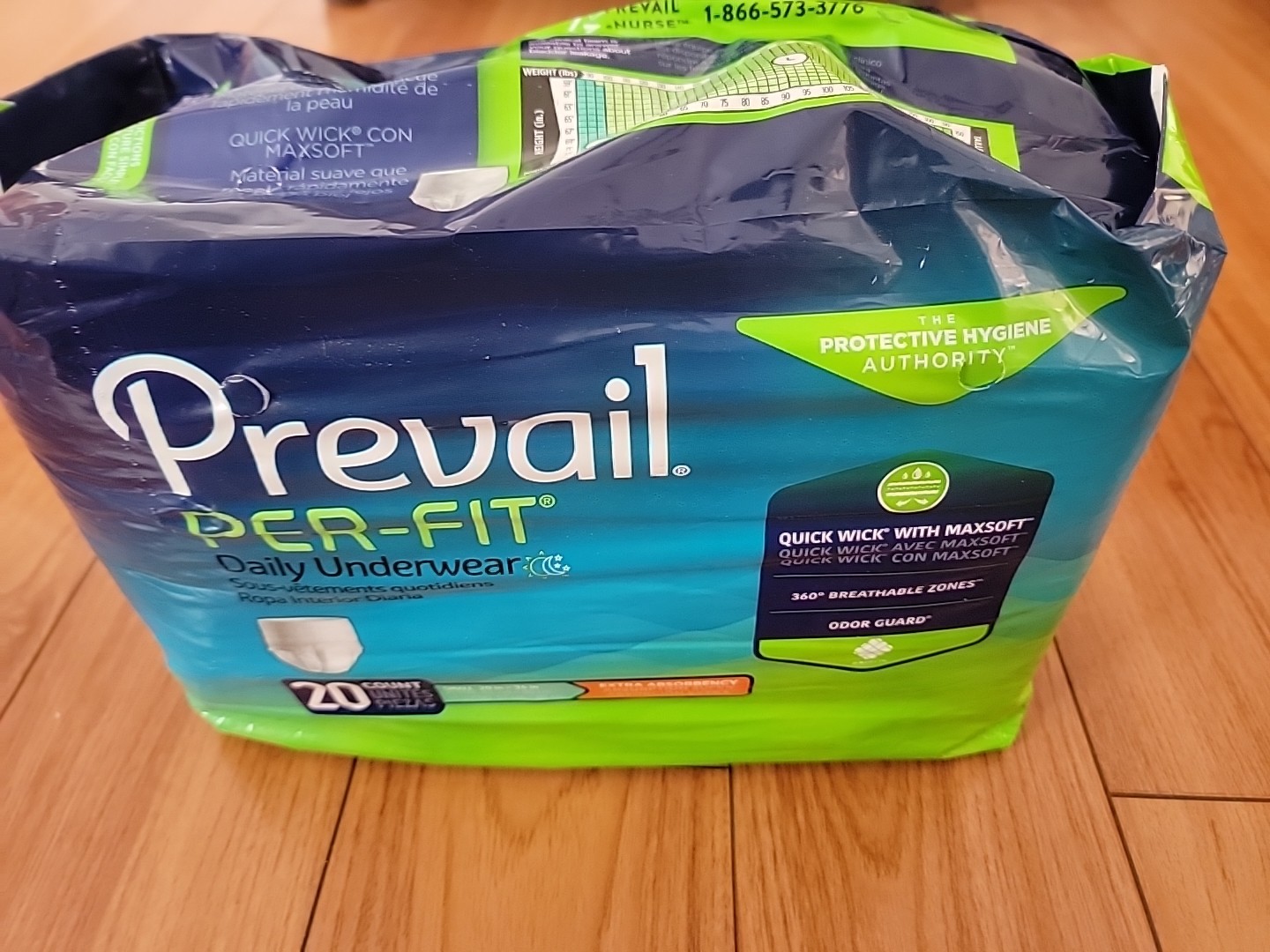 Prevail Per-Fit Daily Underwear Pull On Unisex SMALL PF511- 20 Count/1 Pack.