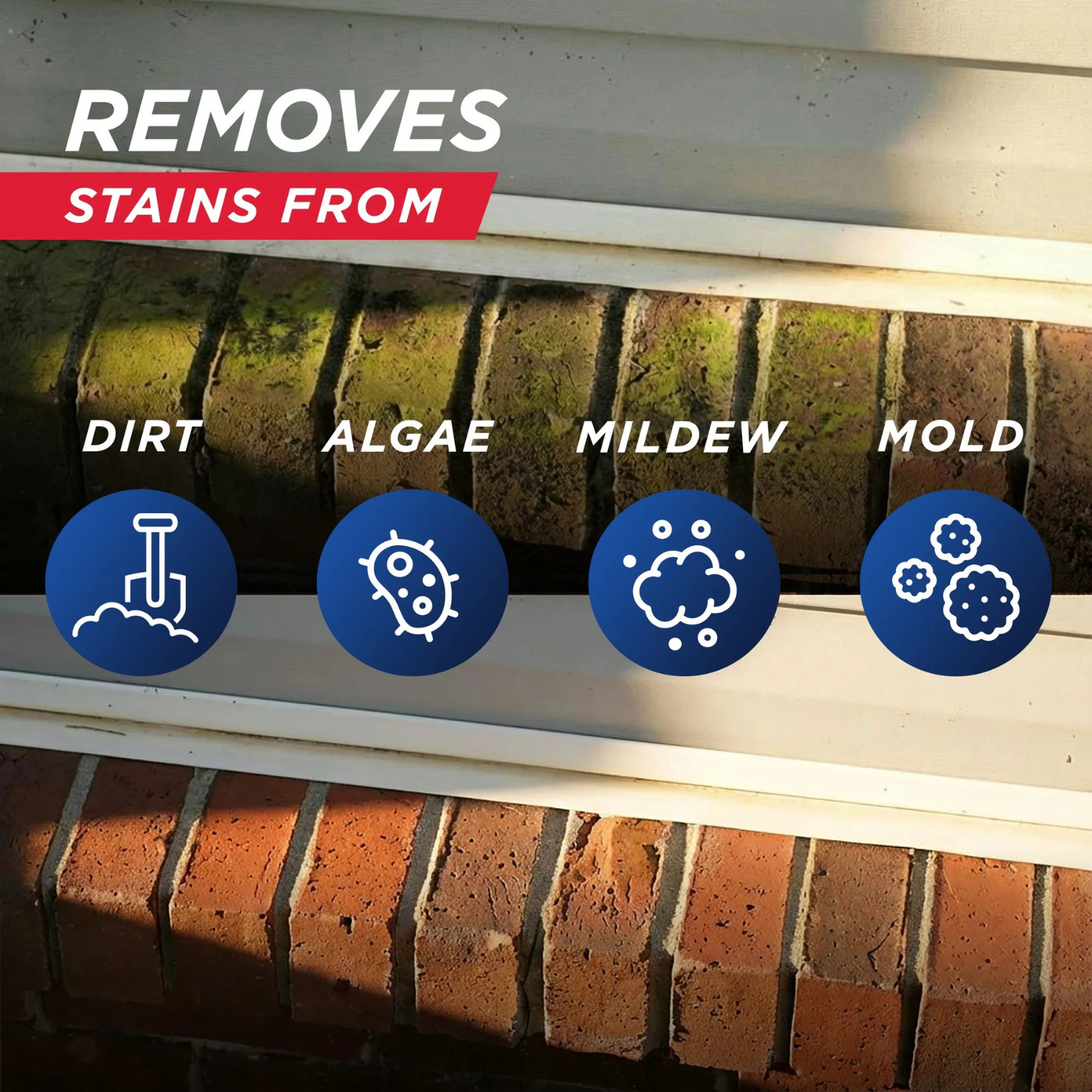 2pk 30 SECONDS 1-gal Mold and Mildew Stain Remover Concentrated Outdoor Cleaner