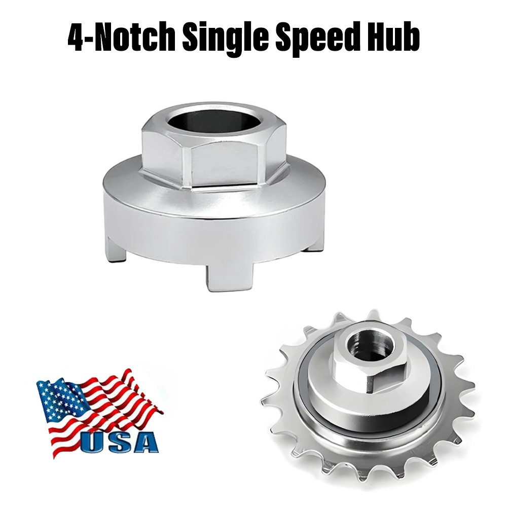 Freewheel Remover BMX Tool, 4-Notch Single Speed Hub Removal Installation Tool