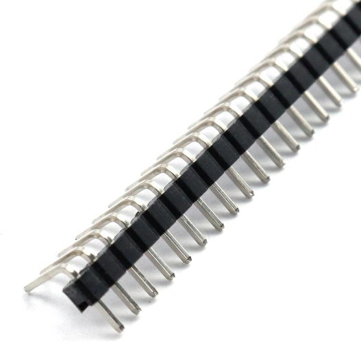 Single Row Right Angle Pin Header Strip 40 Pin 2.0mm Pitch Connector Kit PCB
