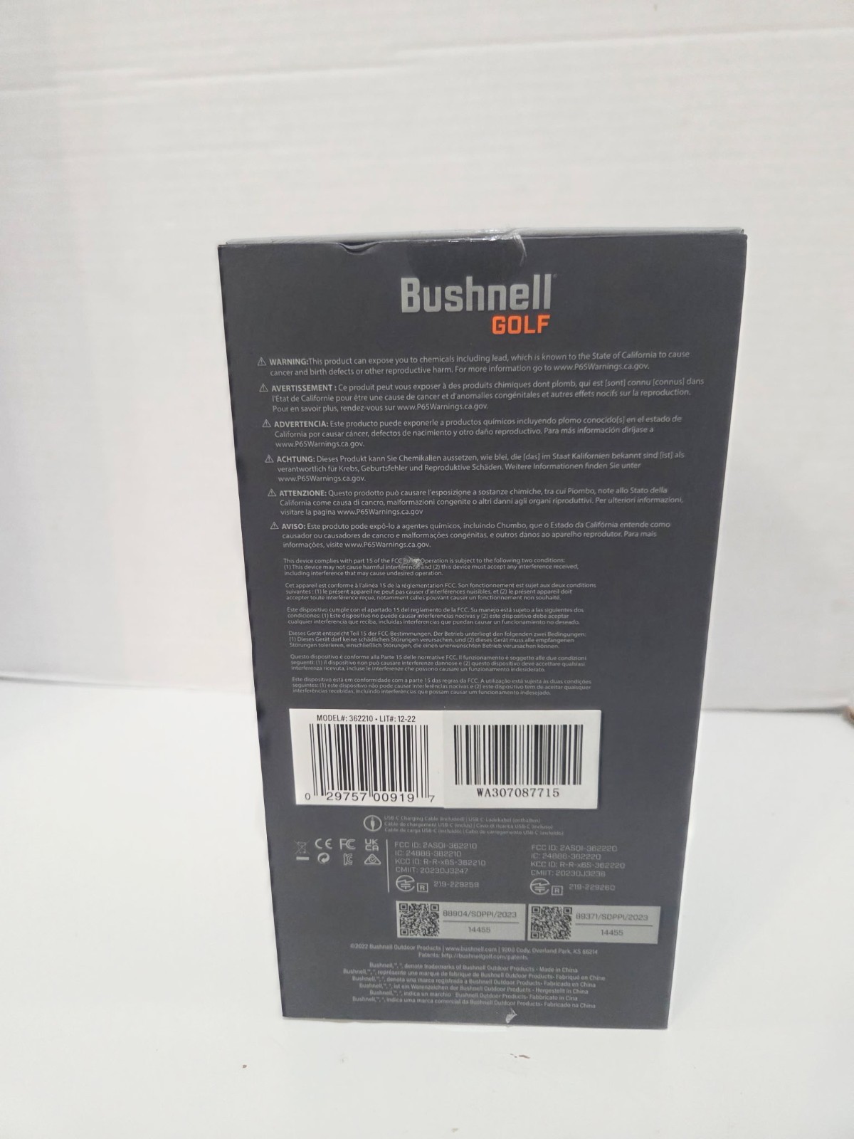 Bushnell Wingman View GPS Golf Speaker with Viewable LCD Screen, Open Box WORKS