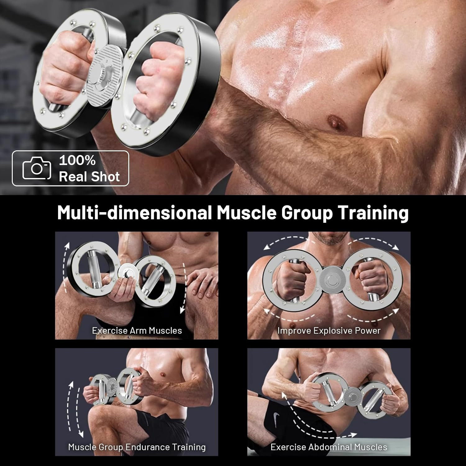 Arm Training Wheel, Hand Trainer and Forearm Trainer, Adjustable Arm Trainer for