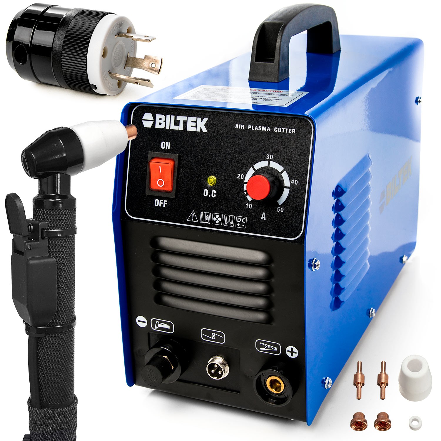 Plasma Cutter Digital Inverter 110/220V Voltage Cuts 15-50 Amp + 220V Plug