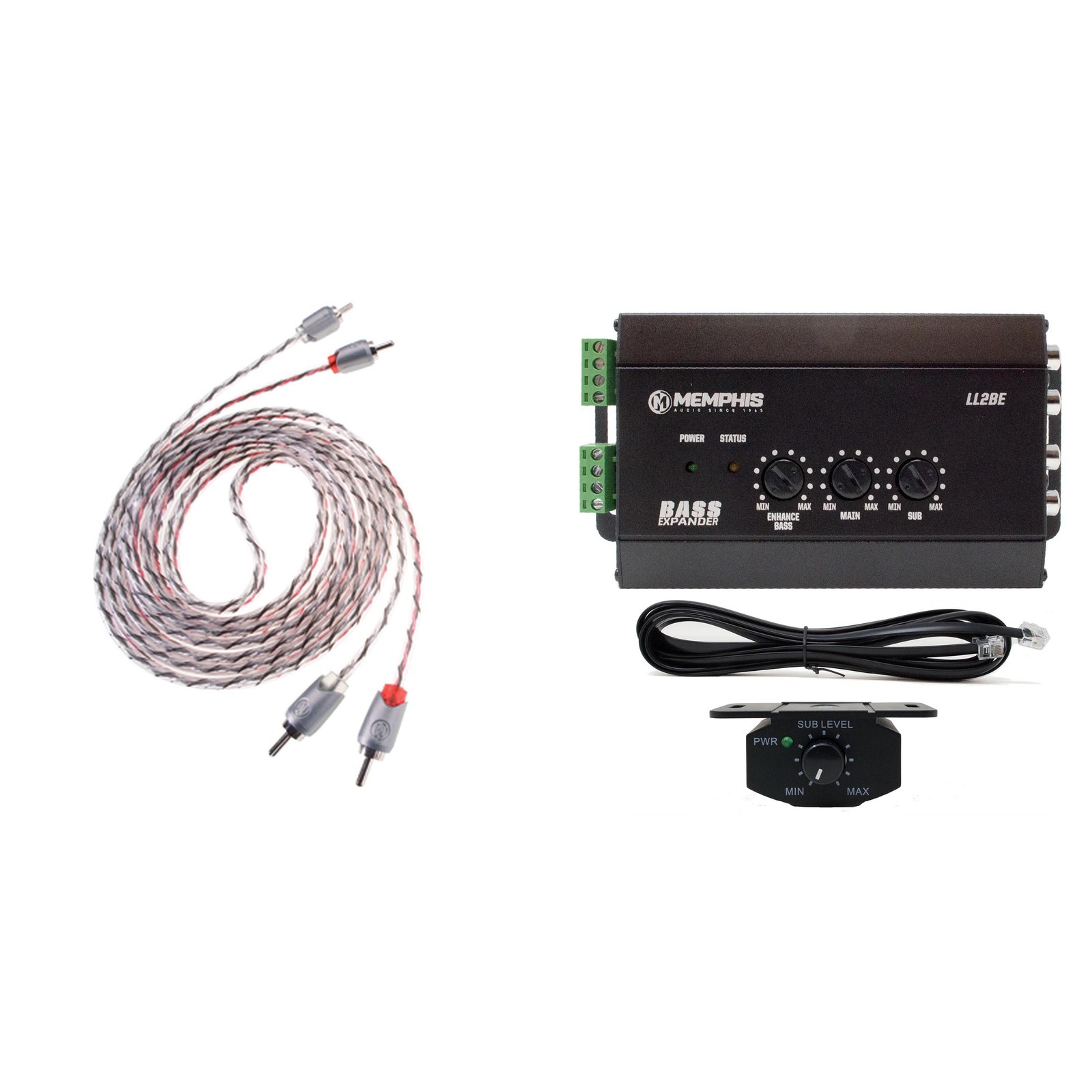 Memphis Audio LL2BE 2-Channel Line Output Converter with Digital Bass Restora...