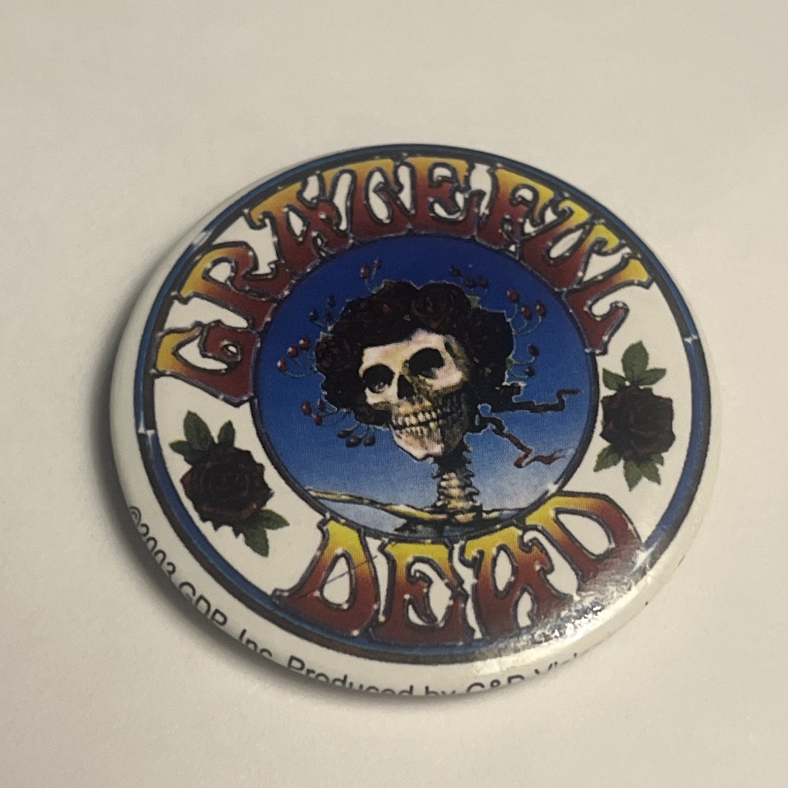 Vintage GRATEFUL DEAD Button Pin 1.5 inch 2003