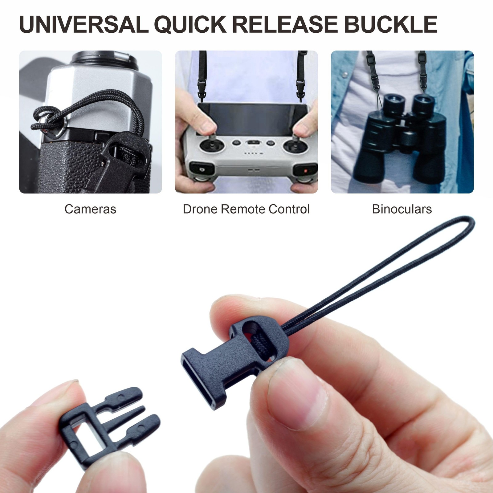 4 Pcs Black Quick Release Camera Strap Qd Loops Connector Adapter Camera Quick R