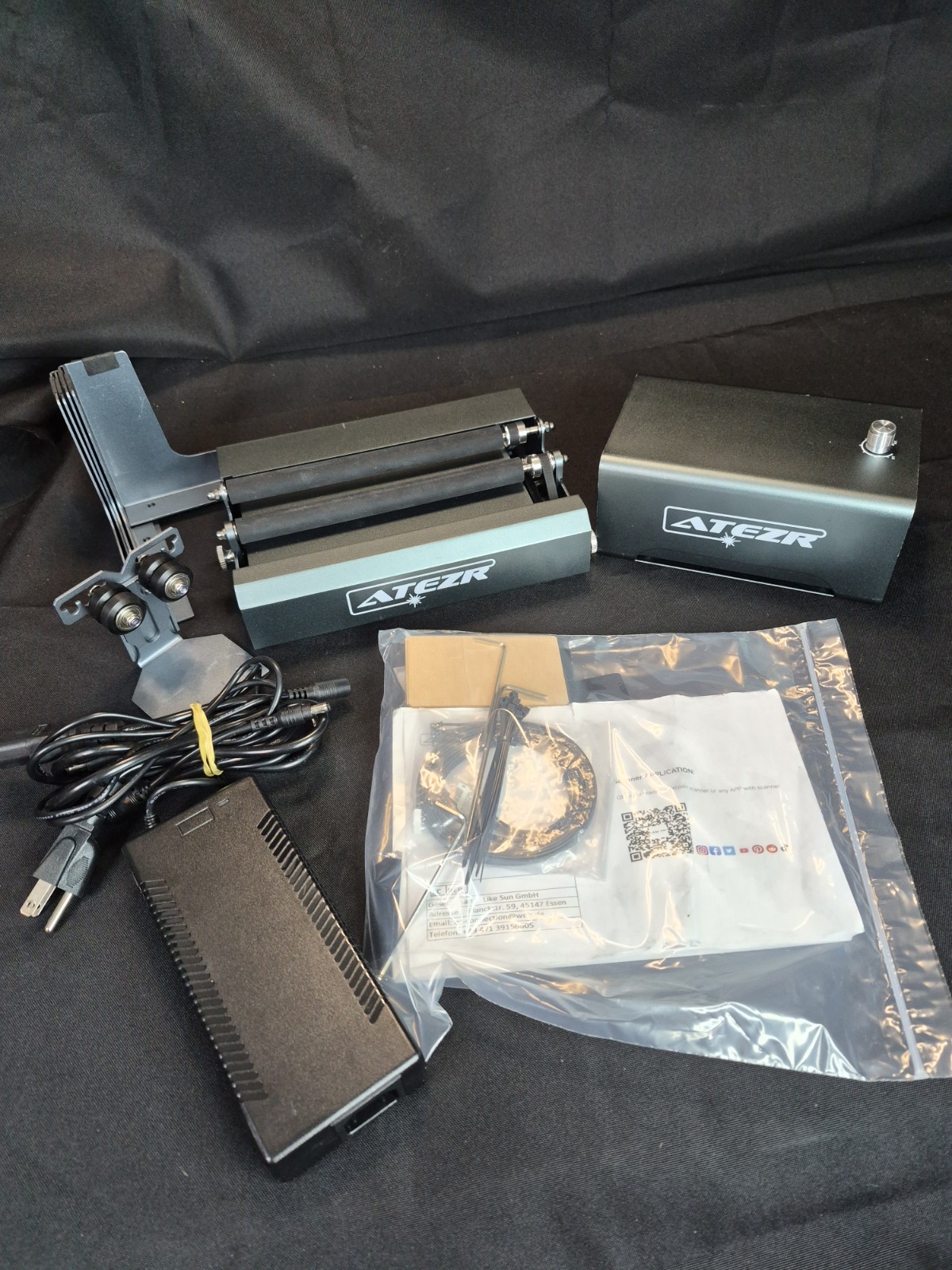 ATEZR KA Laser Engraver Parts,  KA Air Assist , Rotary Roller Power Cord , More.