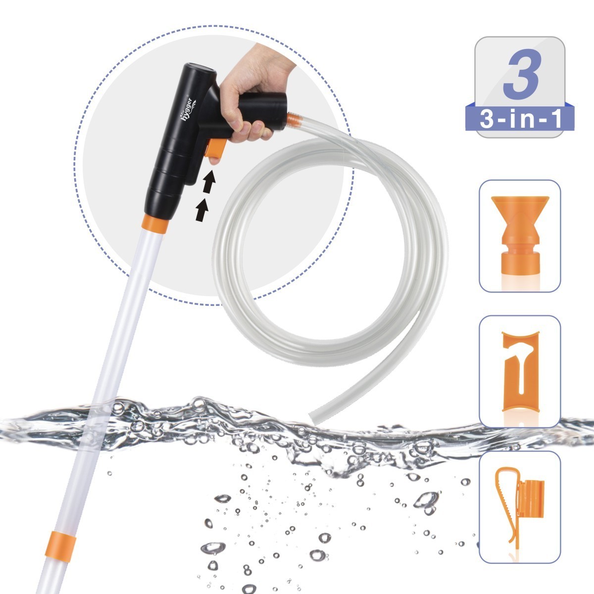 hygger Aquarium Gravel Cleaner Vacuum for Fish Tank Cleaning Gravel and Sand