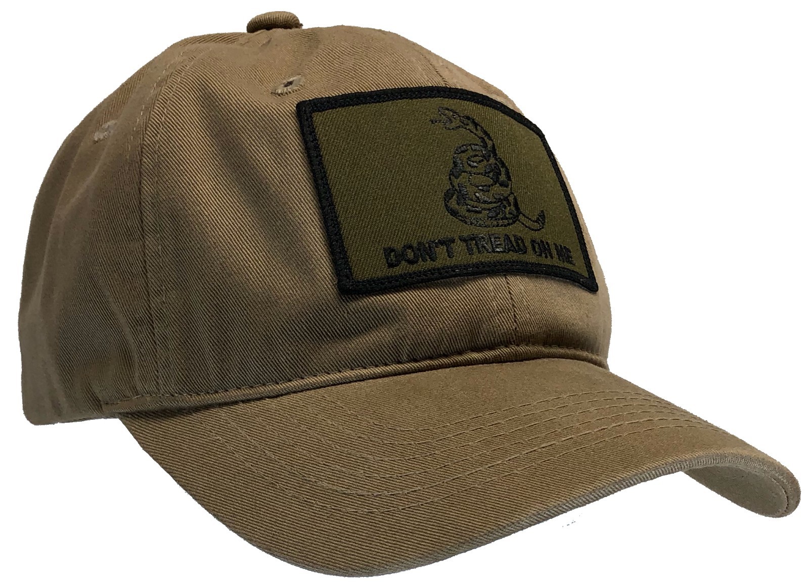 Don't Tread On Me 'Dad' Cap 100% Unstructured Cotton Hat Khaki & OD Green