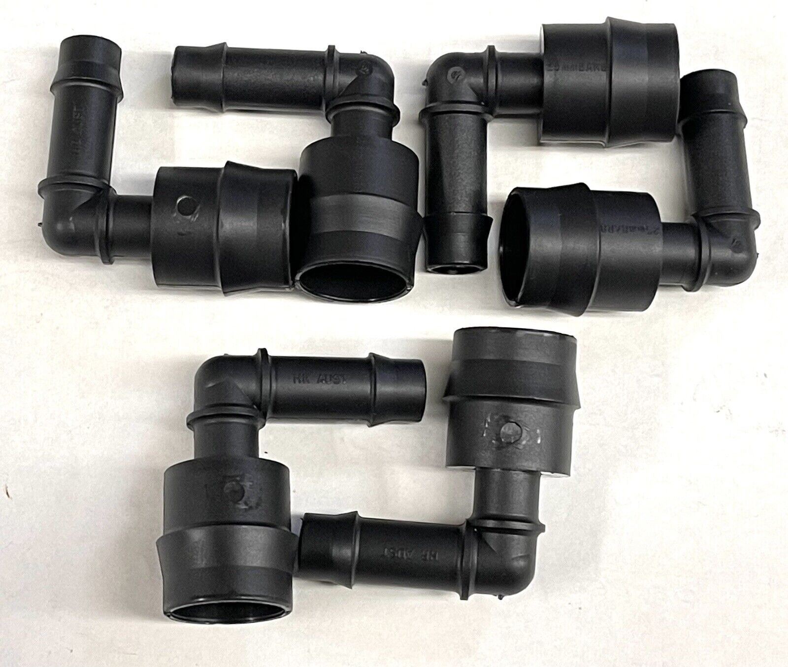 Lot of 6 HR 1”x1/2” Double Barb Reduce Elbow Fitting