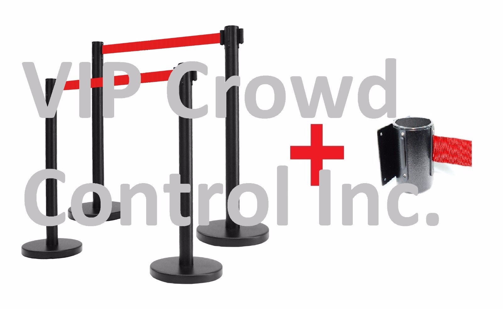 RETRACTABLE BELT STANCHION, 5 PCS COMBO SET, RED BELT