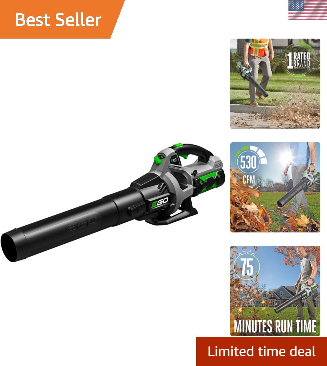 Compact Handheld Leaf Blower - 530 CFM Power, Lightweight & Weather-Resistant
