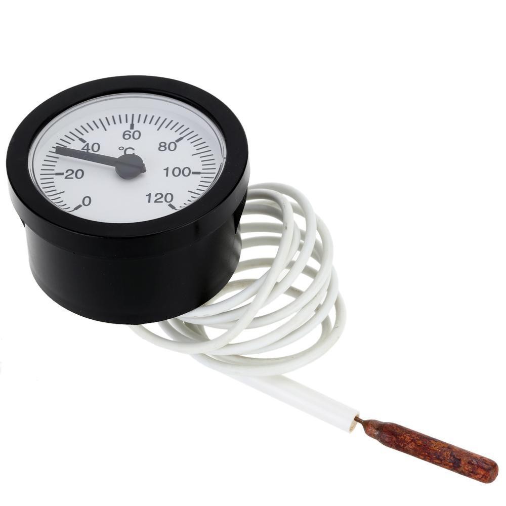 Thermometer capillary Temperature Gauge 0-120C Water & Oil 1.5 Meter Sensor