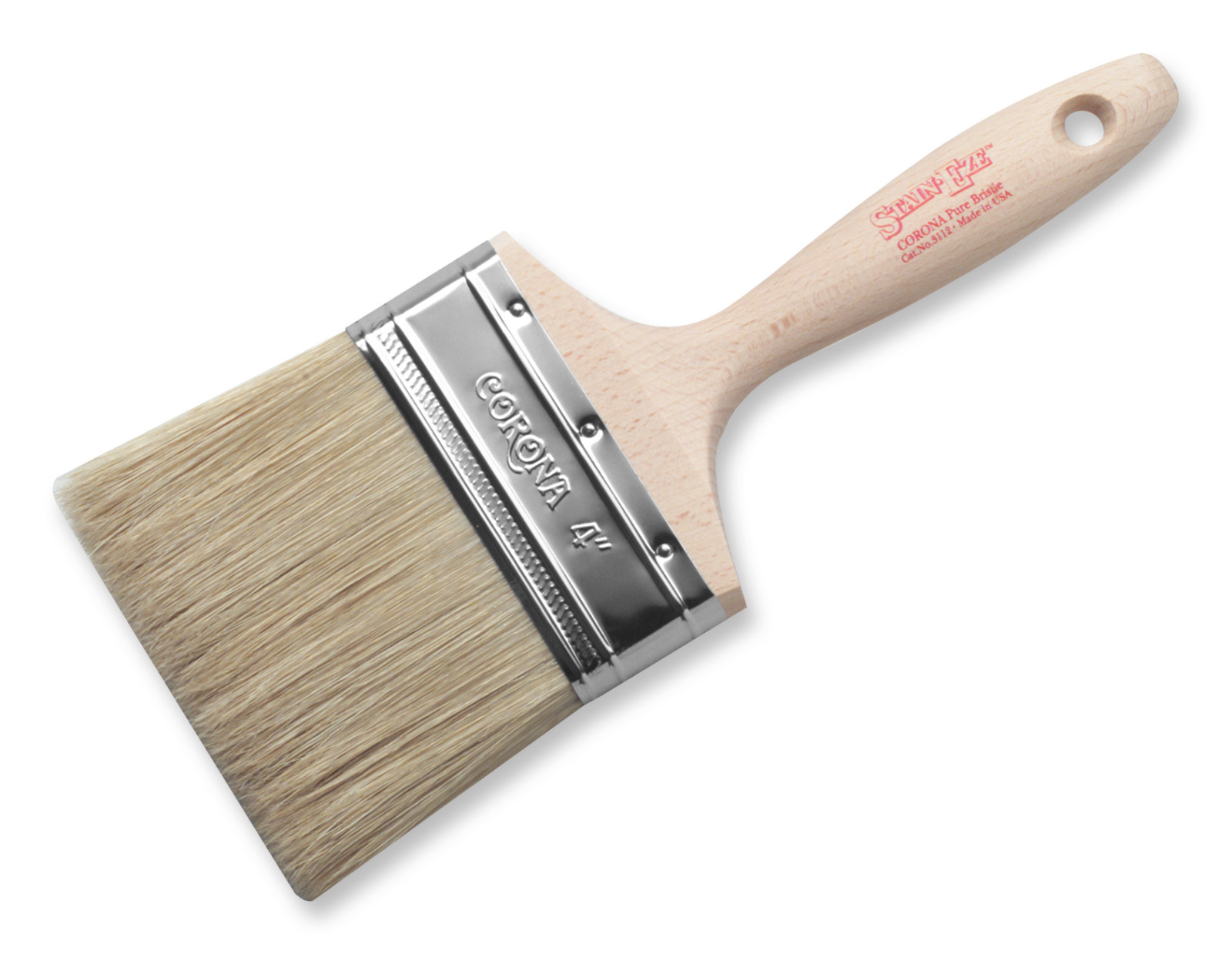 Corona 4" Stain-Eze Brush White China Bristle