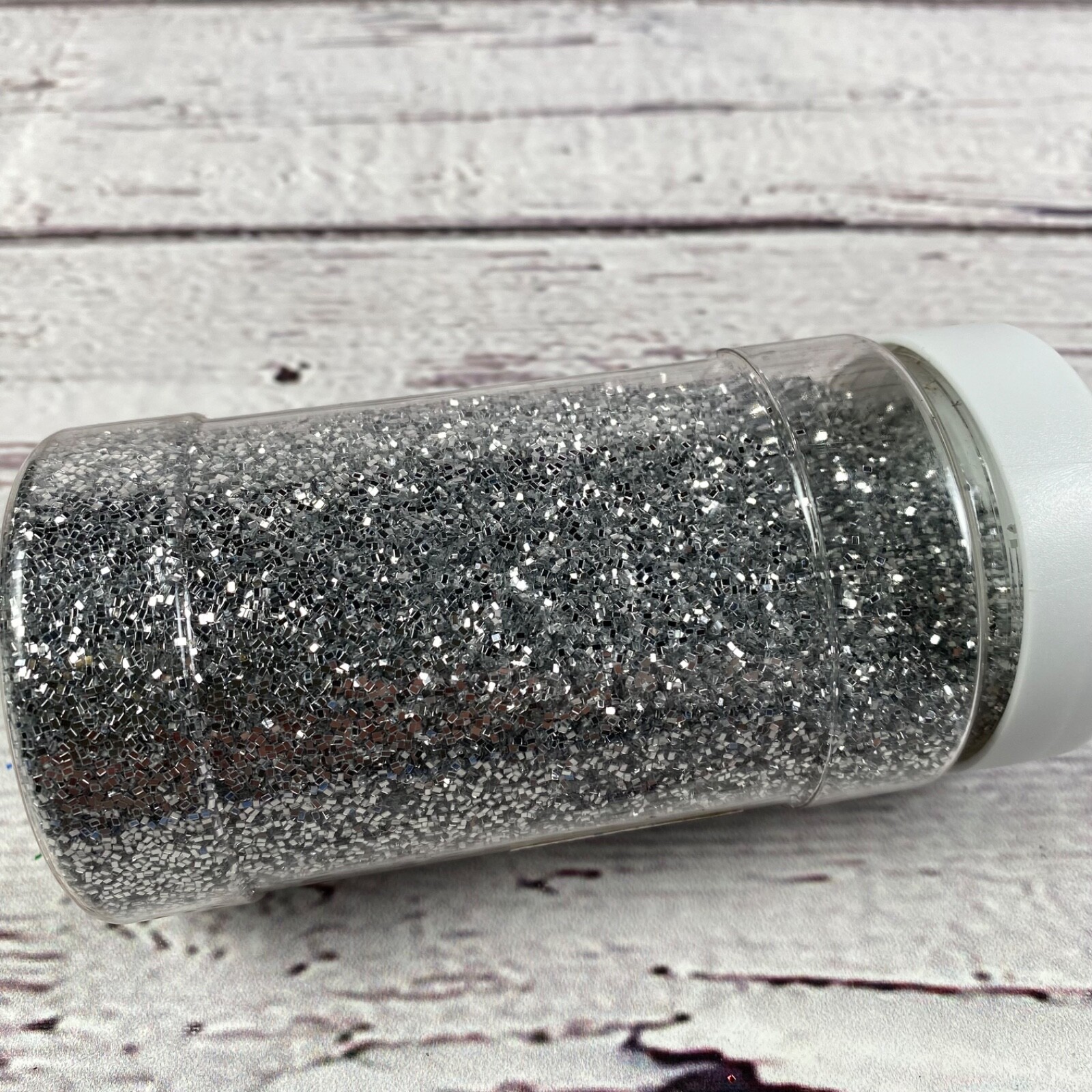 Pro Art Glitter Silver 8 oz Container with Shaker Lid