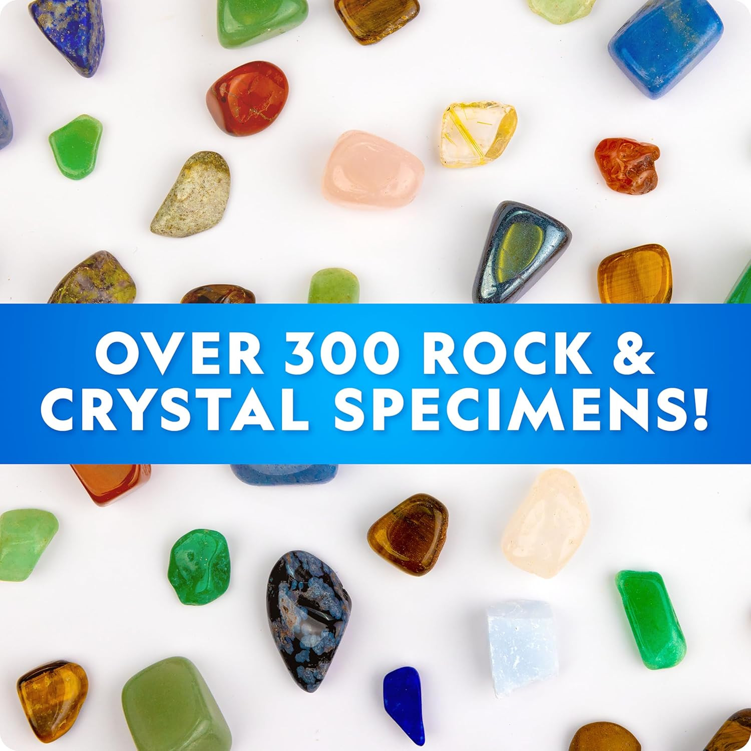 National Geographic Rock Collection Box for Kids – 300+ Piece Gemstones and Crys