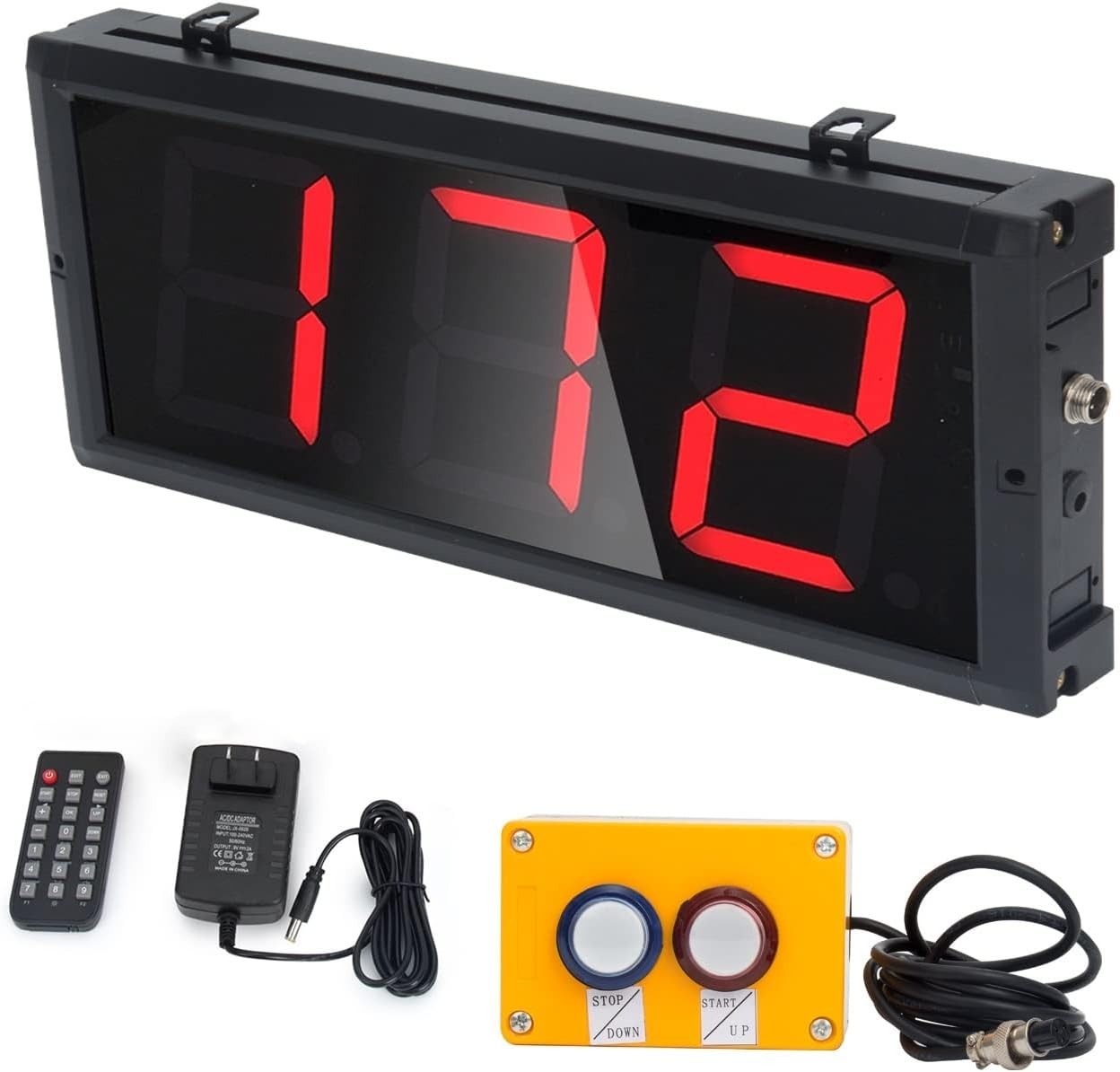 3 Digit LED Up Down Counter 4" Display Remote Switch Box Digital Timer Counter