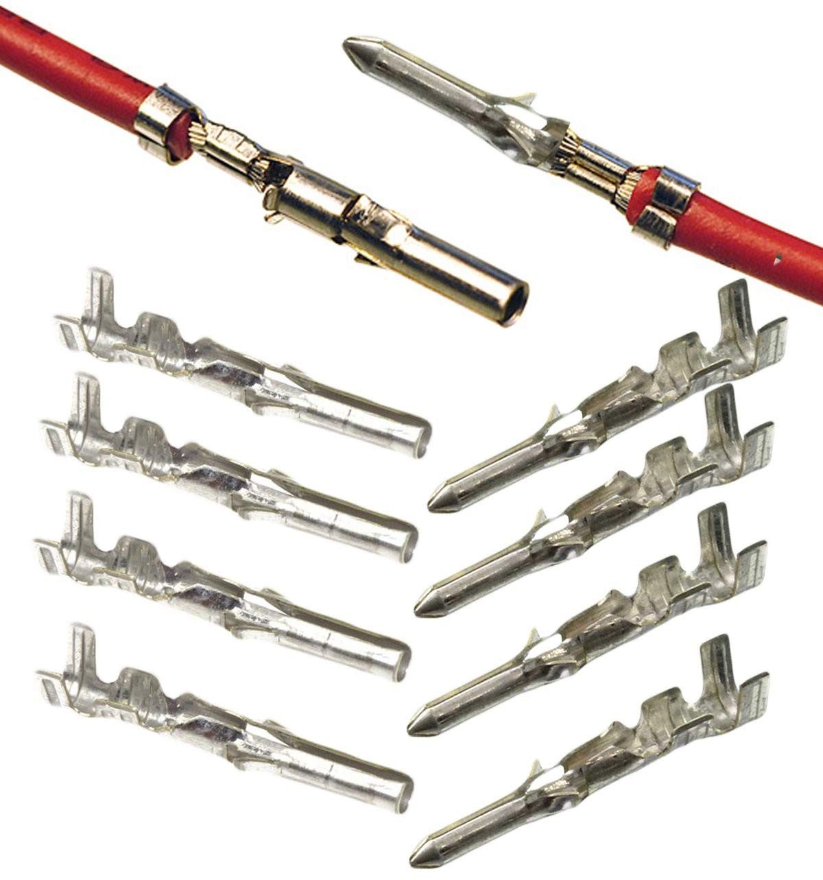 (20 Pair) Molex 18-24 AWG Gauge Pins 0.062" Male and Female Connector,...