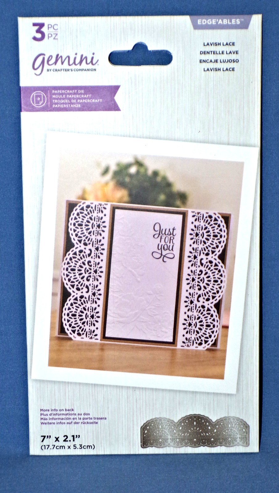 Gemini Lavish Lace Edgeables Die Set by Crafters Companion New Free Ship