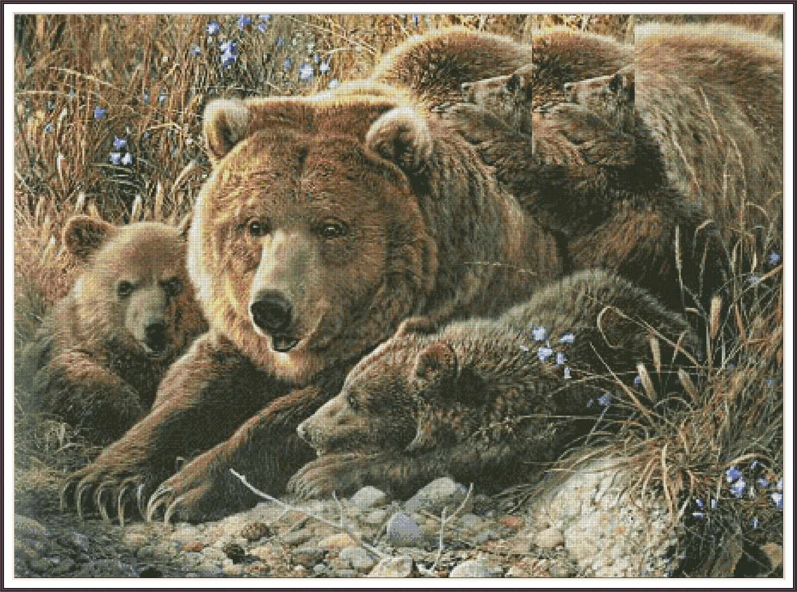 Next to mom 1425 Chart Counted Cross Stitch Pattern Needlework