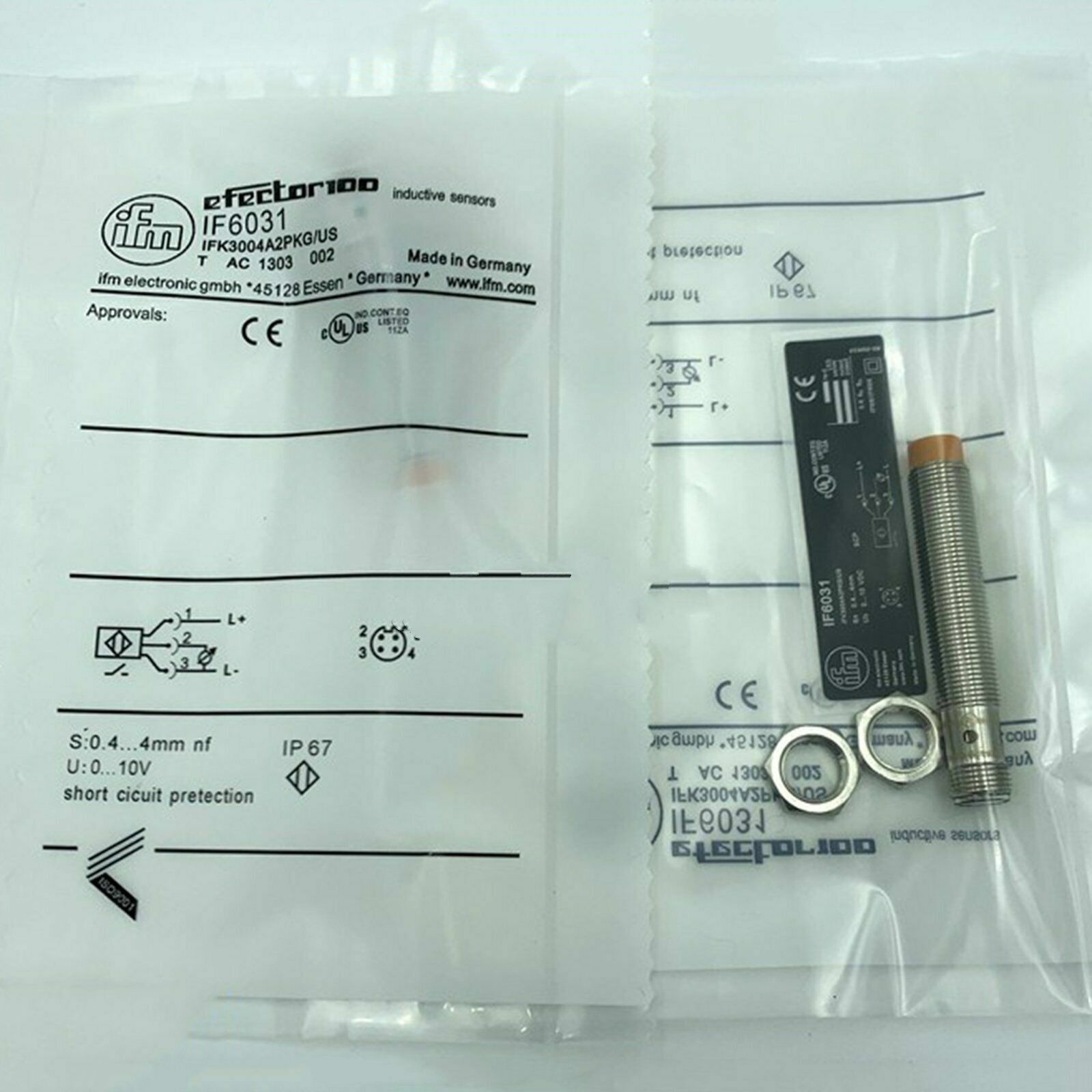 IFM IF6031 IFK3004A2PKG/US Proximity Switch New