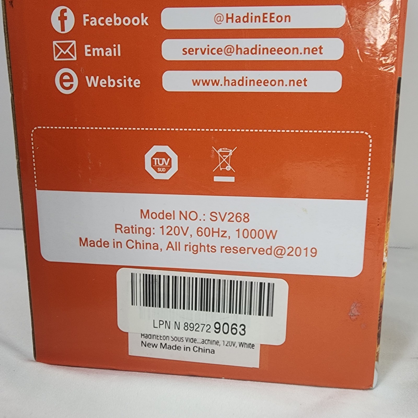 HadinEEon SOUS VIDE Immersion Cooker #SV268 - New