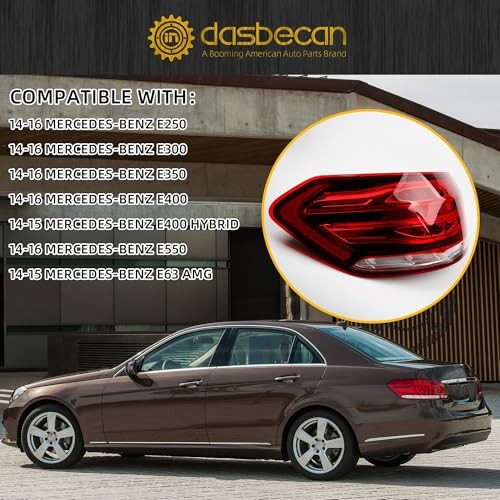 Driver Left Side Tail Light Assembly Compatible with 2014-2016 Rear Left