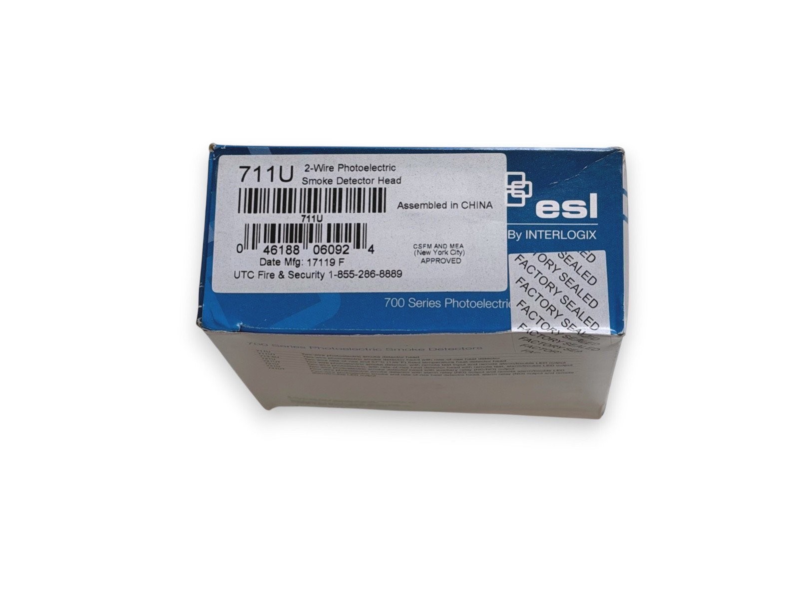 ESL/GE/Interlogix 711U Fire Alarm Smoke Detector (NEW IN BOX)