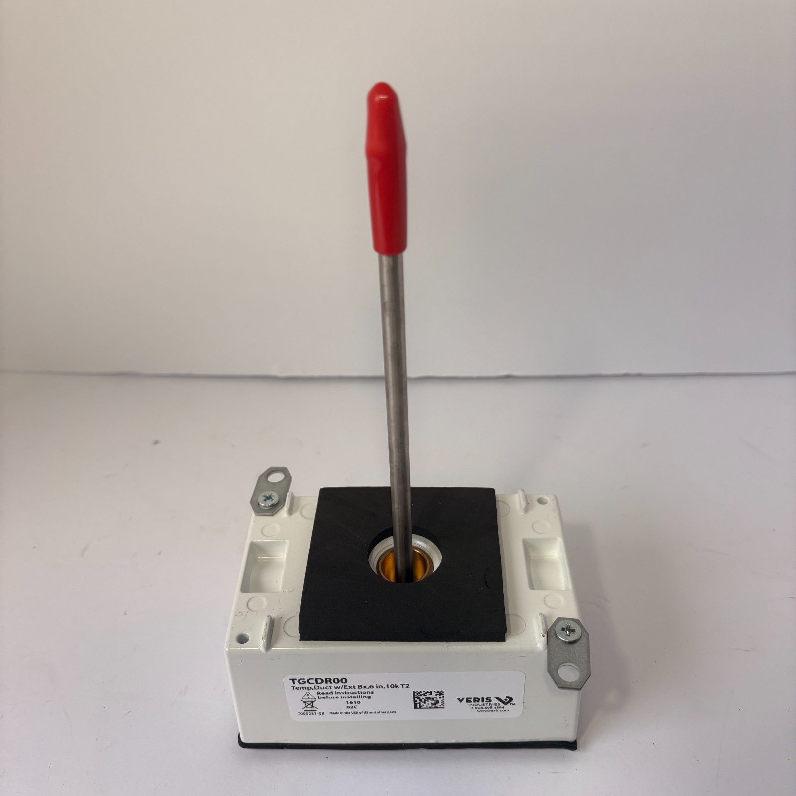 Veris TGCDR00 Duct Temperature Sensor 6" Stainless Probe 10k Type 2 Thermistor