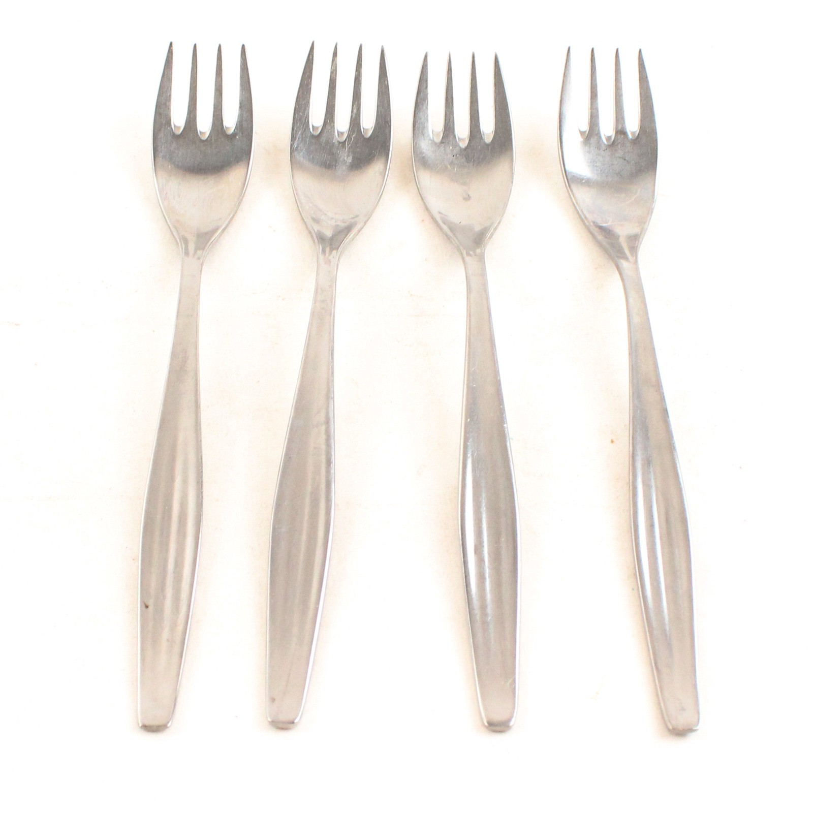 Lot of 4 WMF Atlanta-Motion Solid Stainless Steel Salad Forks 7"