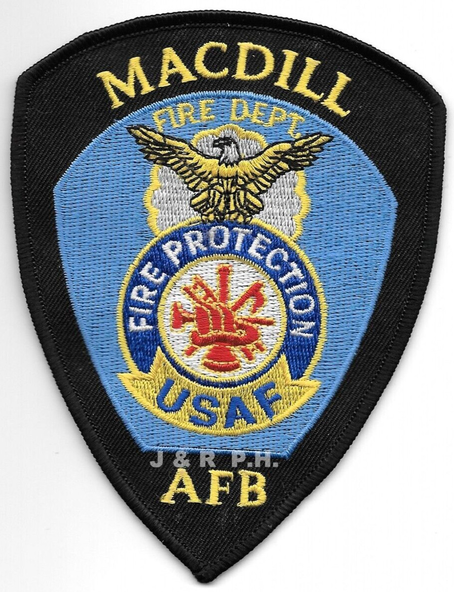 U.S.A.F. - MacDill A.F.B. Fire Dept., Florida (3.75" x 5" size)  fire patch