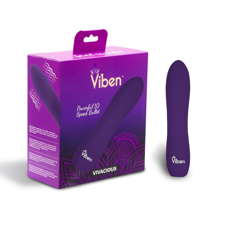 Viben Vivacious Violet Intense 10-Function Vibe Bullet Vibrator